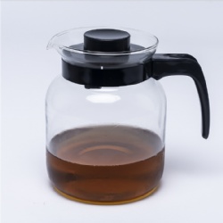 Straight body glass teapot