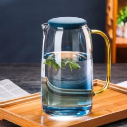 Blue glass kettle